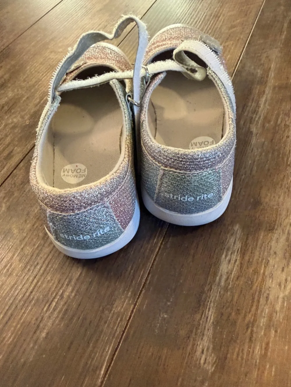 Stride Rite Girls Glitter Mary Janes in Pink and Silver - Picture 4 of 9
